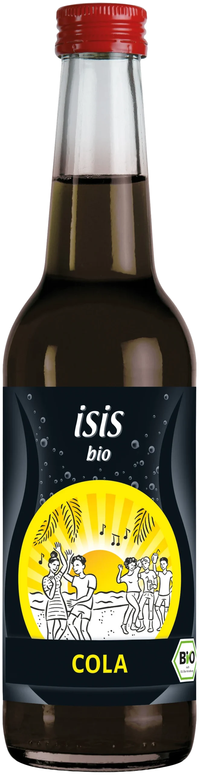 isis bio Cola, koffeinhaltige Bio-Cola mit Guarana, 0,33-Liter-Glasflasche