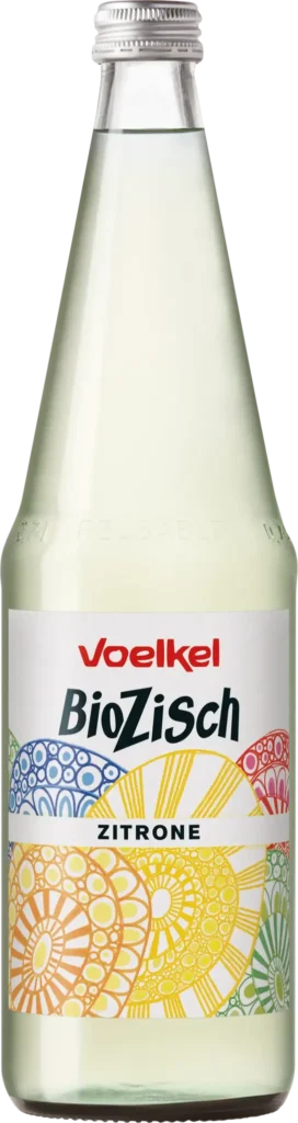 Voelkel BioZisch Zitrone in der 0,7-Liter-Glasflasche – klare, spritzige Bio-Zitronenlimonade