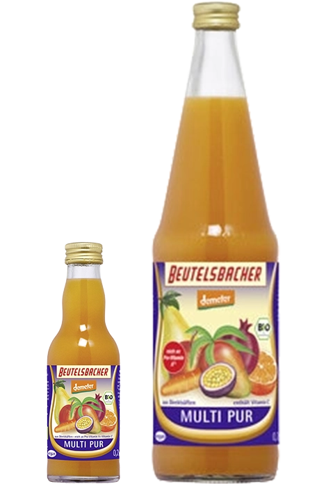 Beutelsbacher Multi Pur Saft in 0,2 Liter und 0,7 Liter