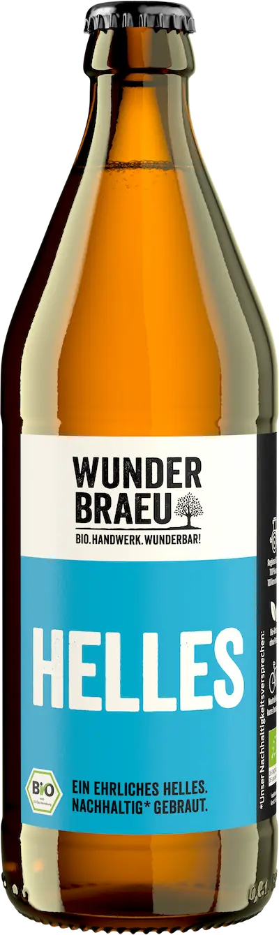 Flasche Bier von Wunderbräu Sorte Helles