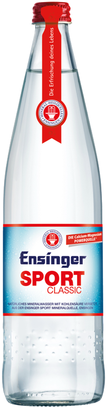 Ensinger Sport Sprudel 0,75 Liter Glasflasche