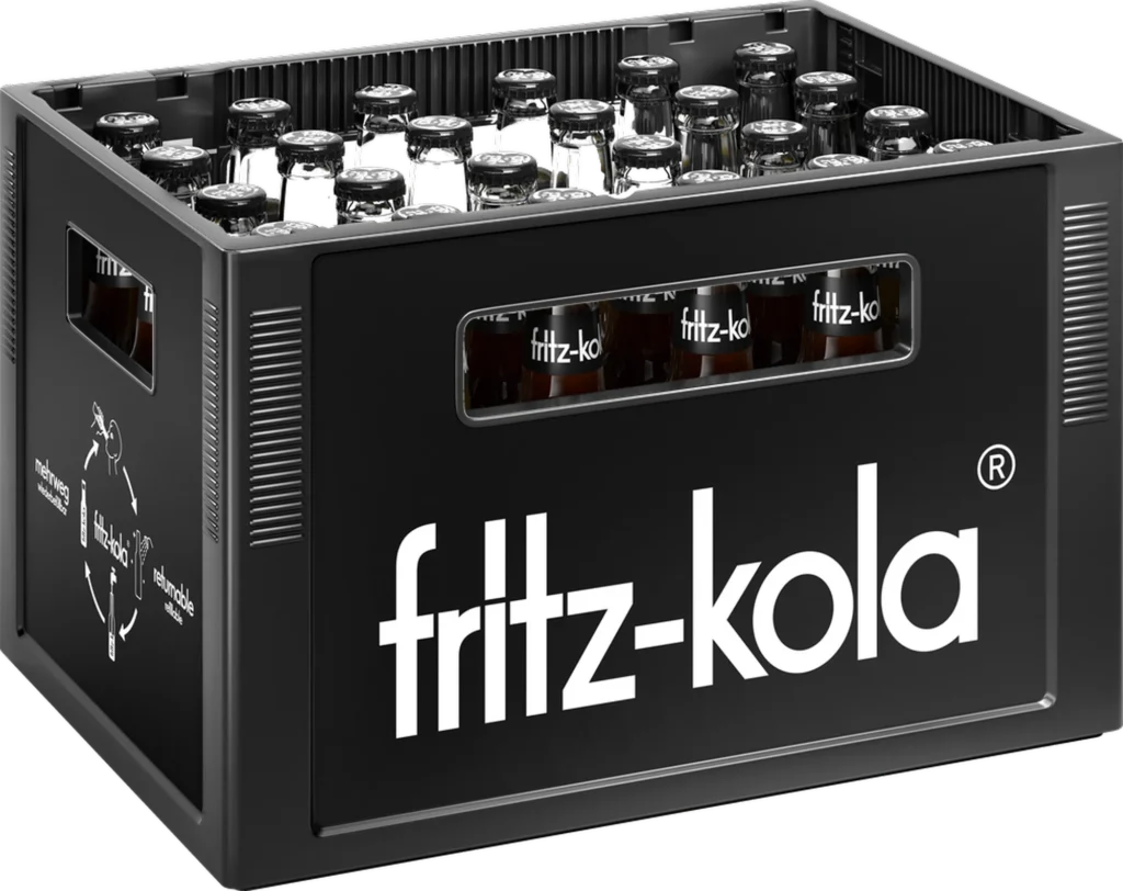 fritz-kola Kasten mit 24 Glasflaschen zu 0,33 Liter
