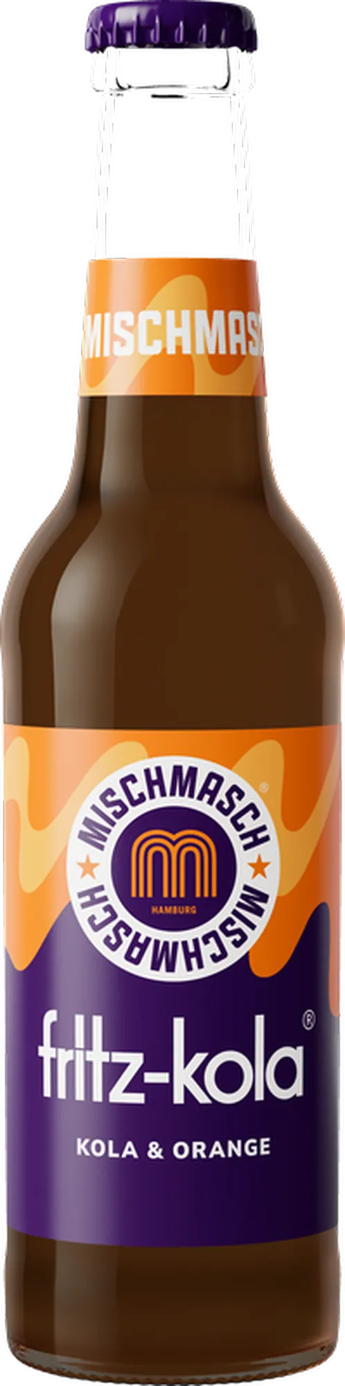 fritz-kola Mischmasch Kola + Orange 0,33 Liter Glasflasche